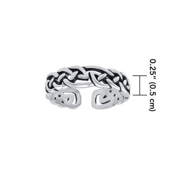 Celtic Knot Work Sterling Silver Toe Ring TTR069 - Jewelry